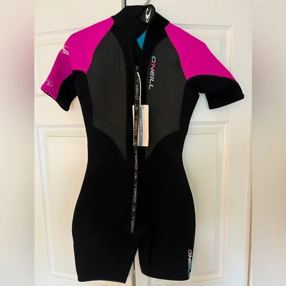 O'Neill Women's Reactor 2mm Short Sleeve Back Zip Spring Wetsuit - Picture 3 of 7